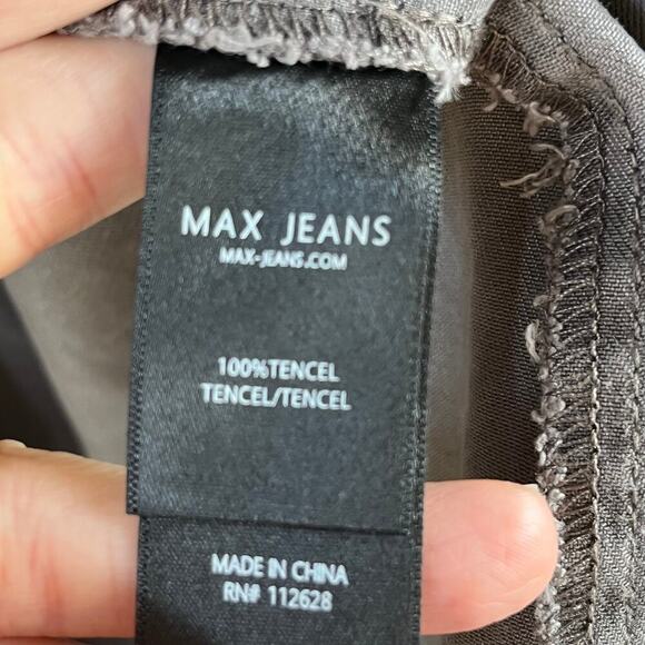 Max Jeans Women's 100% Tencel Open Sleeveless Jacket Taupe Size L. NEW - Picture 9 of 9